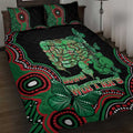 Australia Bowel Cancer Awareness Month Quilt Bed Set Boxing Gloves Warriors Aboriginal Art