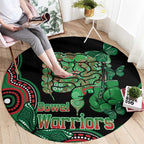 Australia Bowel Cancer Awareness Month Round Carpet Boxing Gloves Warriors Aboriginal Art