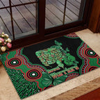 Australia Bowel Cancer Awareness Month Rubber Doormat Boxing Gloves Warriors Aboriginal Art
