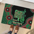 Australia Bowel Cancer Awareness Month Rubber Doormat Boxing Gloves Warriors Aboriginal Art