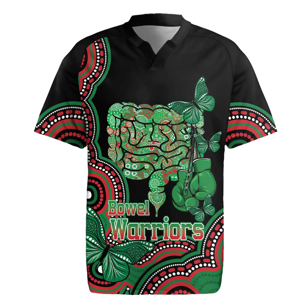 Australia Bowel Cancer Awareness Month Rugby Jersey Boxing Gloves Warriors Aboriginal Art