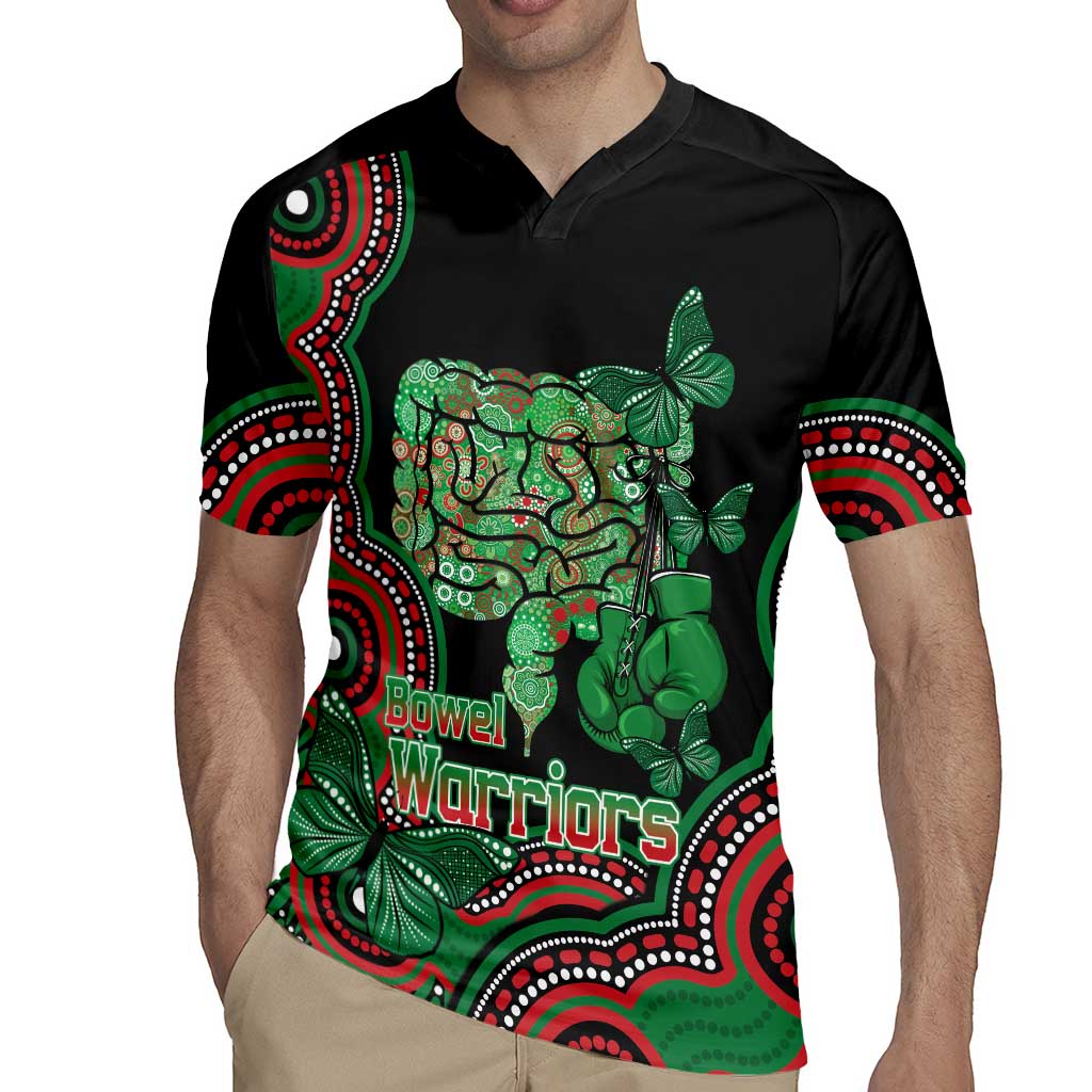 Australia Bowel Cancer Awareness Month Rugby Jersey Boxing Gloves Warriors Aboriginal Art