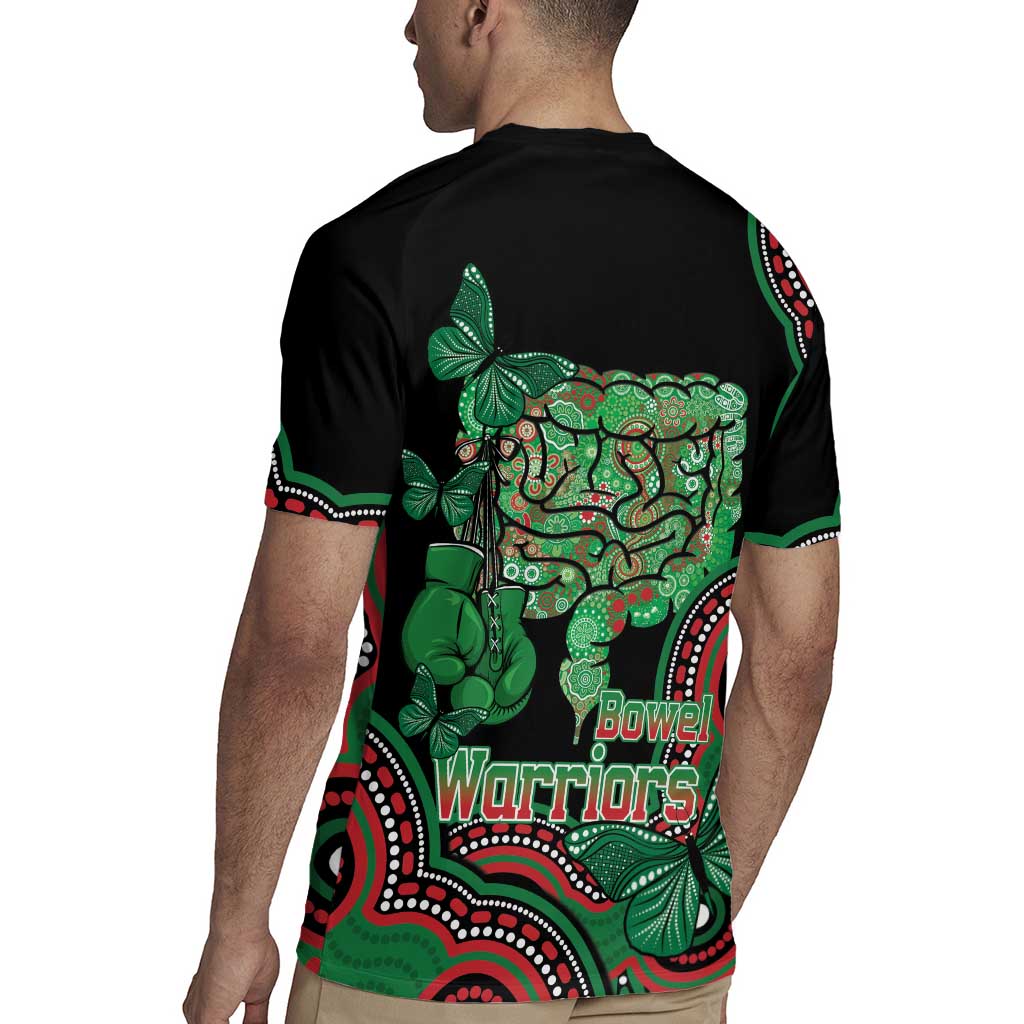 Australia Bowel Cancer Awareness Month Rugby Jersey Boxing Gloves Warriors Aboriginal Art