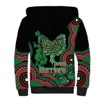 Australia Bowel Cancer Awareness Month Sherpa Hoodie Boxing Gloves Warriors Aboriginal Art
