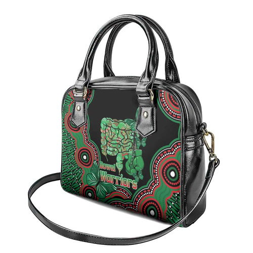 Australia Bowel Cancer Awareness Month Shoulder Handbag Boxing Gloves Warriors Aboriginal Art