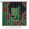 Australia Bowel Cancer Awareness Month Shower Curtain Boxing Gloves Warriors Aboriginal Art