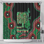Australia Bowel Cancer Awareness Month Shower Curtain Boxing Gloves Warriors Aboriginal Art