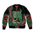 Australia Bowel Cancer Awareness Month Sleeve Zip Bomber Jacket Boxing Gloves Warriors Aboriginal Art