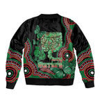 Australia Bowel Cancer Awareness Month Sleeve Zip Bomber Jacket Boxing Gloves Warriors Aboriginal Art