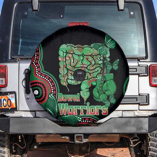 Australia Bowel Cancer Awareness Month Spare Tire Cover Boxing Gloves Warriors Aboriginal Art