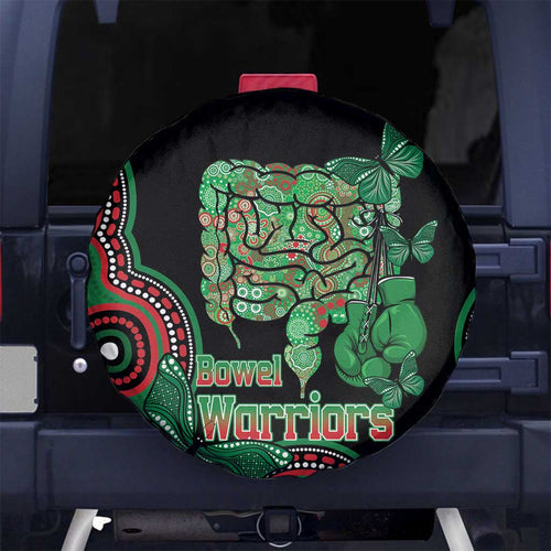 Australia Bowel Cancer Awareness Month Spare Tire Cover Boxing Gloves Warriors Aboriginal Art