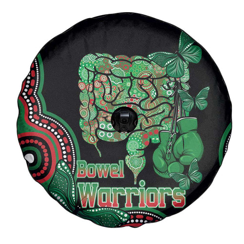 Australia Bowel Cancer Awareness Month Spare Tire Cover Boxing Gloves Warriors Aboriginal Art