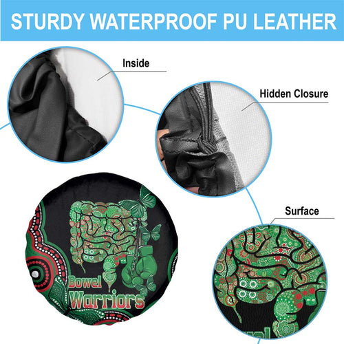 Australia Bowel Cancer Awareness Month Spare Tire Cover Boxing Gloves Warriors Aboriginal Art
