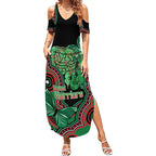Australia Bowel Cancer Awareness Month Summer Maxi Dress Boxing Gloves Warriors Aboriginal Art