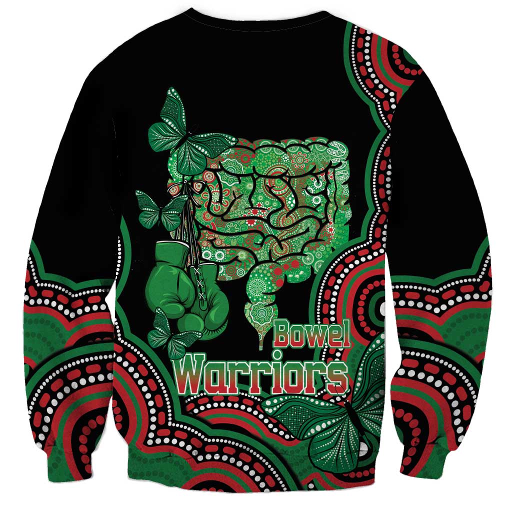 Australia Bowel Cancer Awareness Month Sweatshirt Boxing Gloves Warriors Aboriginal Art