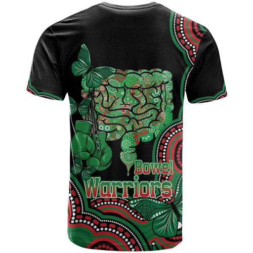 Australia Bowel Cancer Awareness Month T Shirt Boxing Gloves Warriors Aboriginal Art