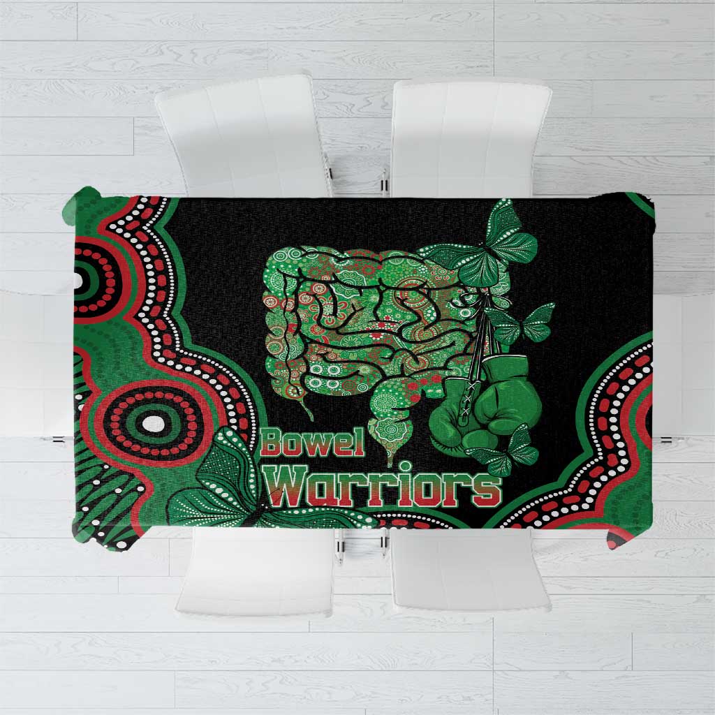 Australia Bowel Cancer Awareness Month Tablecloth Boxing Gloves Warriors Aboriginal Art