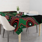 Australia Bowel Cancer Awareness Month Tablecloth Boxing Gloves Warriors Aboriginal Art