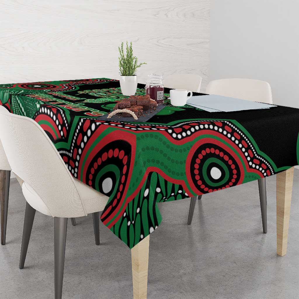 Australia Bowel Cancer Awareness Month Tablecloth Boxing Gloves Warriors Aboriginal Art