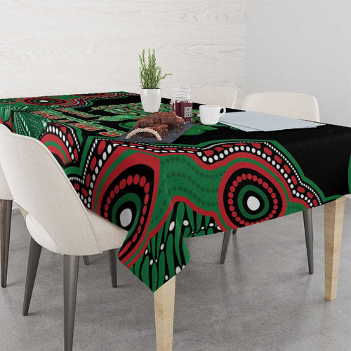 Australia Bowel Cancer Awareness Month Tablecloth Boxing Gloves Warriors Aboriginal Art