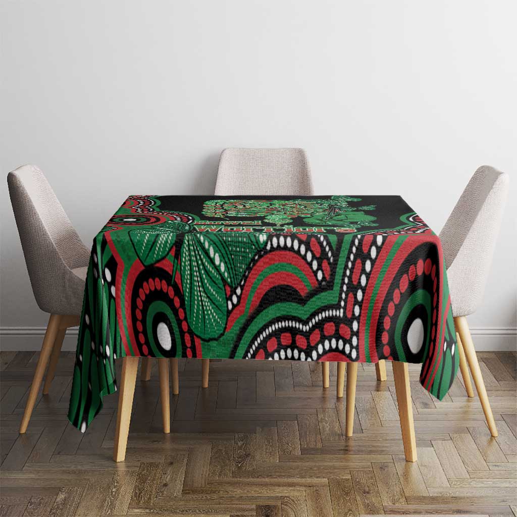 Australia Bowel Cancer Awareness Month Tablecloth Boxing Gloves Warriors Aboriginal Art