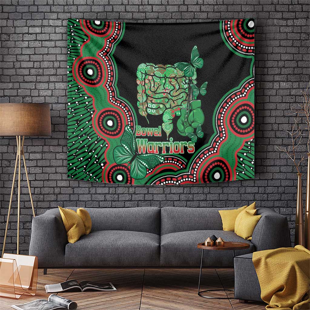 Australia Bowel Cancer Awareness Month Tapestry Boxing Gloves Warriors Aboriginal Art