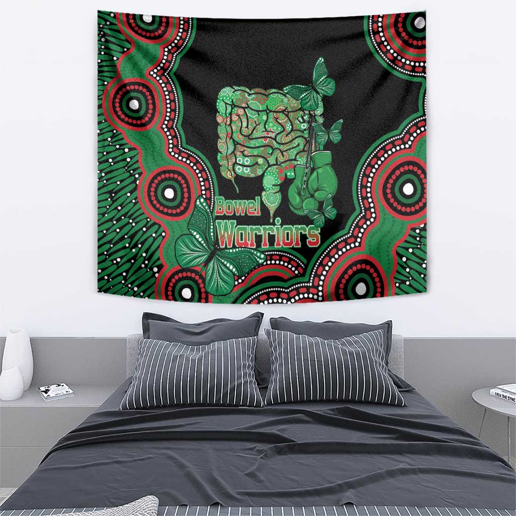 Australia Bowel Cancer Awareness Month Tapestry Boxing Gloves Warriors Aboriginal Art