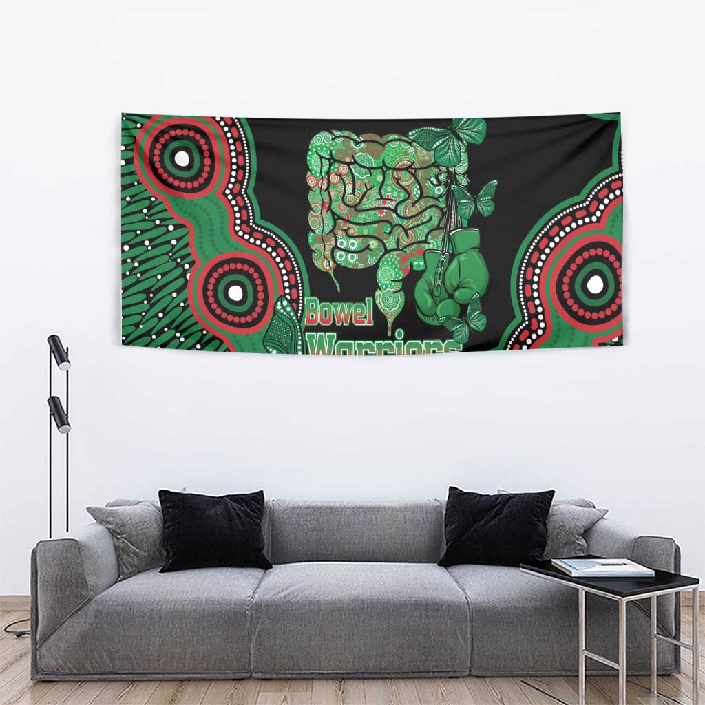 Australia Bowel Cancer Awareness Month Tapestry Boxing Gloves Warriors Aboriginal Art