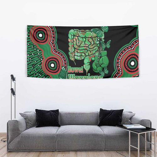 Australia Bowel Cancer Awareness Month Tapestry Boxing Gloves Warriors Aboriginal Art