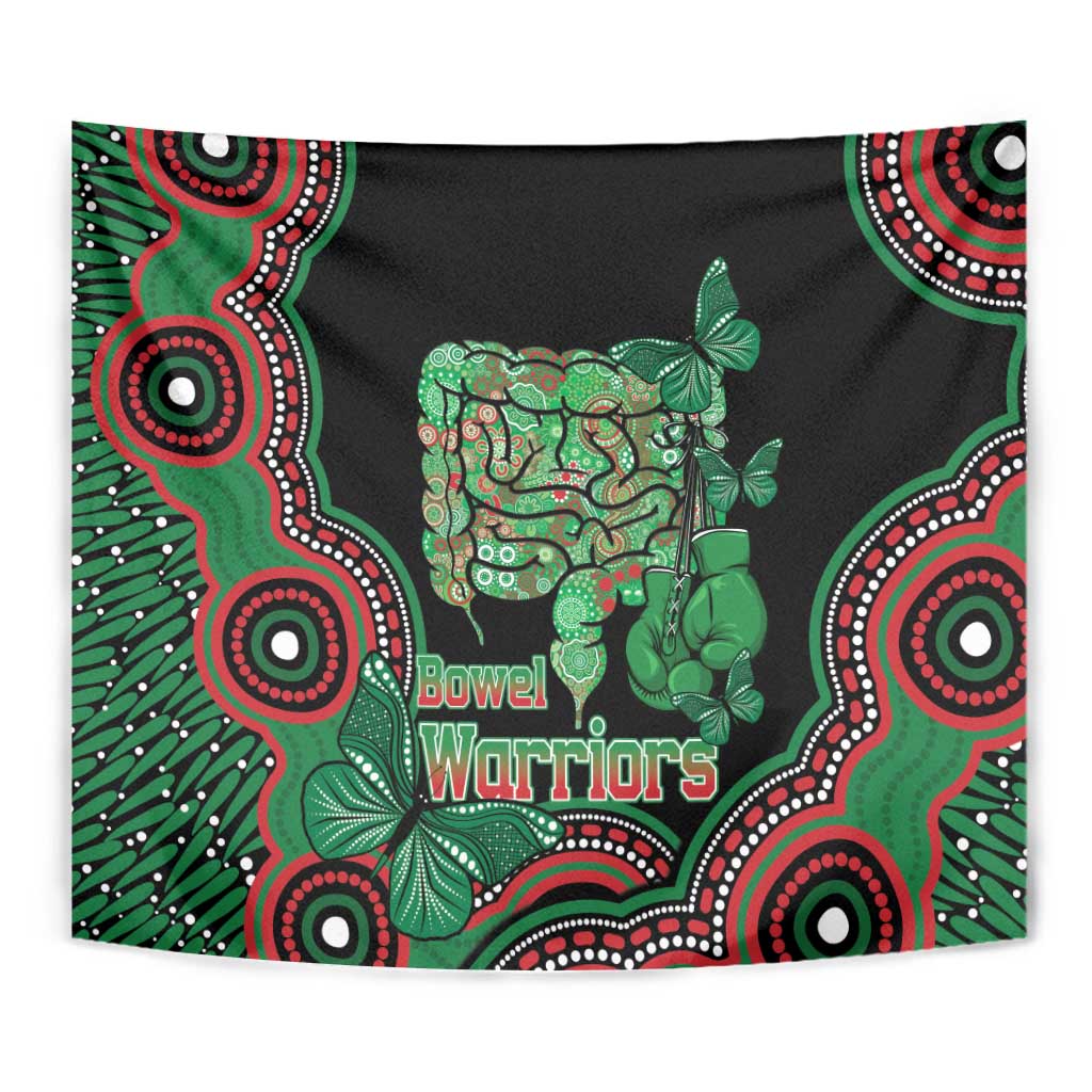 Australia Bowel Cancer Awareness Month Tapestry Boxing Gloves Warriors Aboriginal Art