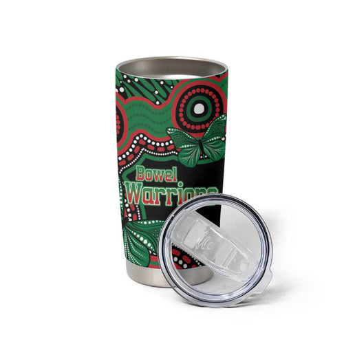 Australia Bowel Cancer Awareness Month Tumbler Cup Boxing Gloves Warriors Aboriginal Art