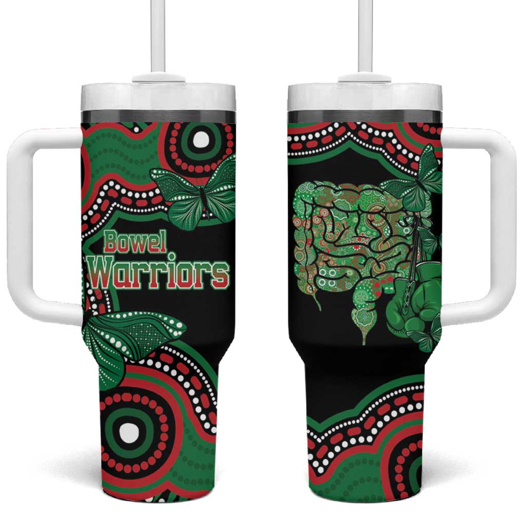 Australia Bowel Cancer Awareness Month Tumbler With Handle Boxing Gloves Warriors Aboriginal Art