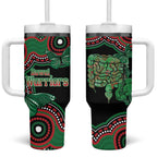 Australia Bowel Cancer Awareness Month Tumbler With Handle Boxing Gloves Warriors Aboriginal Art