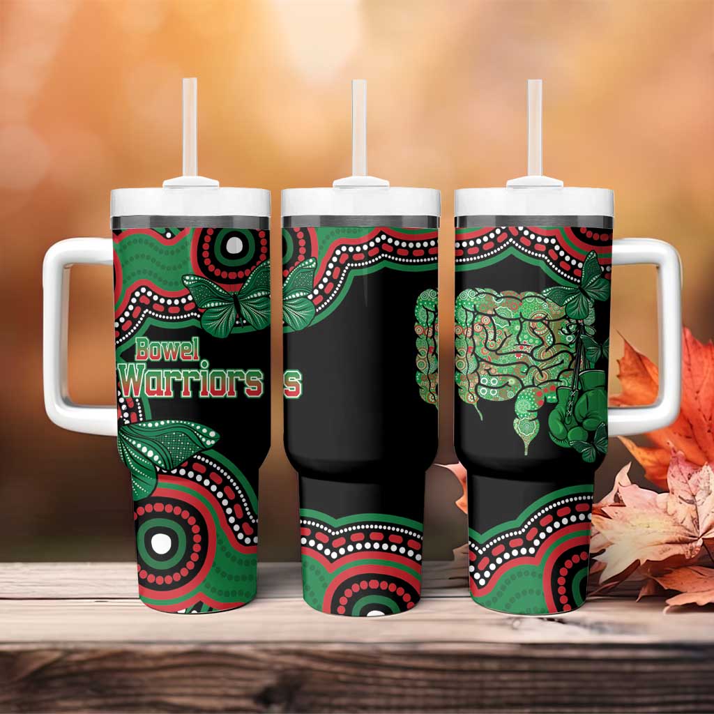 Australia Bowel Cancer Awareness Month Tumbler With Handle Boxing Gloves Warriors Aboriginal Art