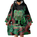 Australia Bowel Cancer Awareness Month Wearable Blanket Hoodie Boxing Gloves Warriors Aboriginal Art