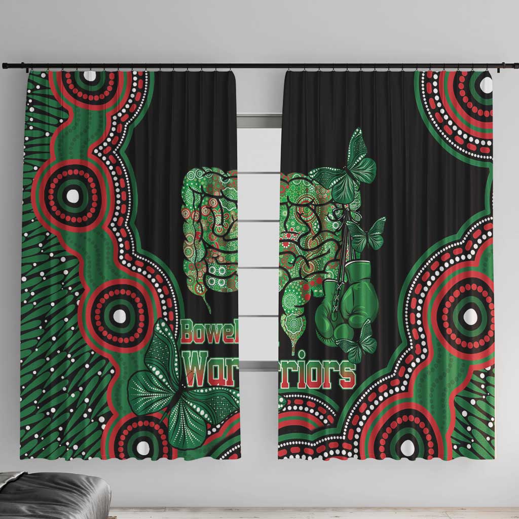 Australia Bowel Cancer Awareness Month Window Curtain Boxing Gloves Warriors Aboriginal Art