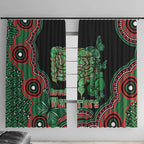 Australia Bowel Cancer Awareness Month Window Curtain Boxing Gloves Warriors Aboriginal Art