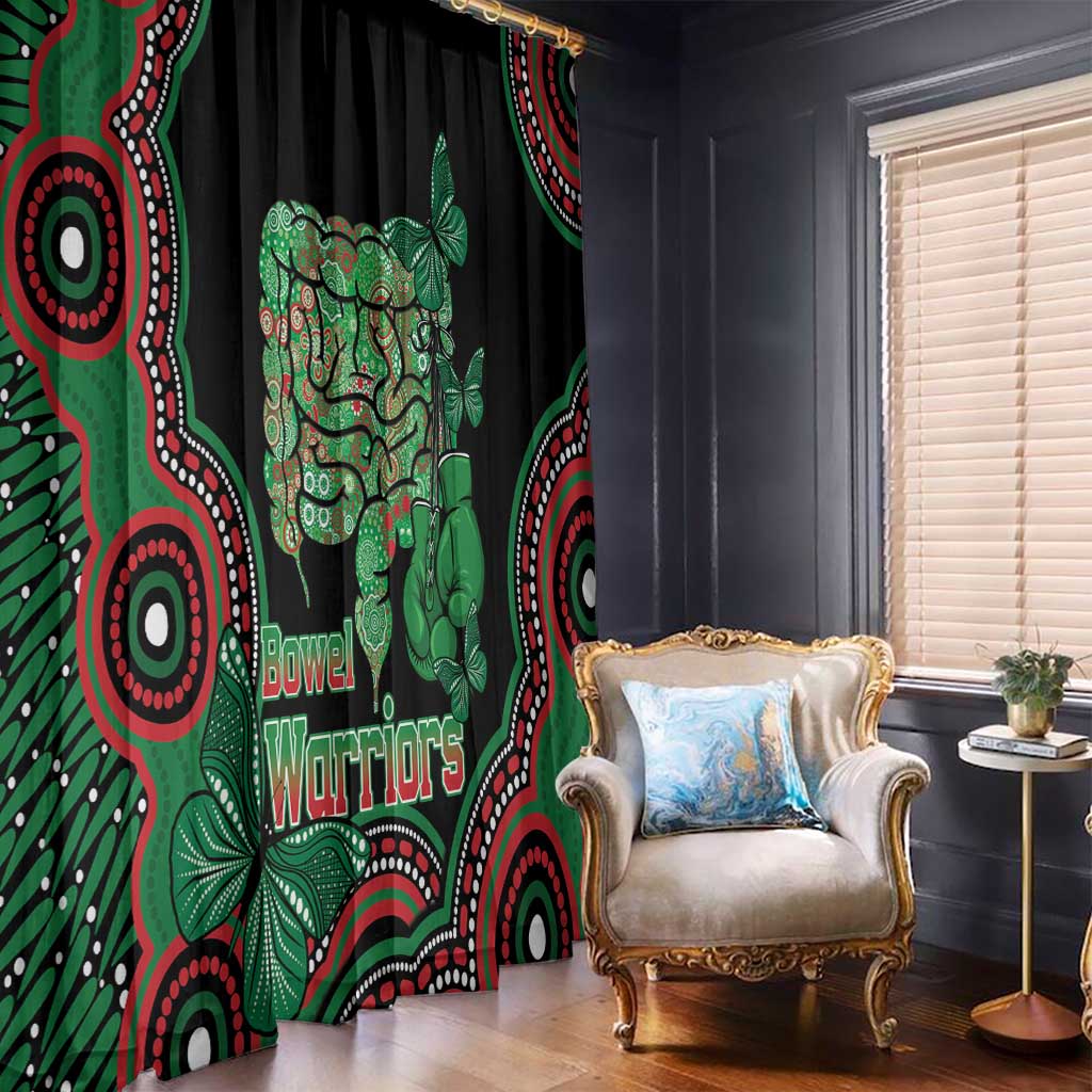 Australia Bowel Cancer Awareness Month Window Curtain Boxing Gloves Warriors Aboriginal Art