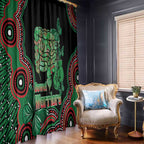 Australia Bowel Cancer Awareness Month Window Curtain Boxing Gloves Warriors Aboriginal Art