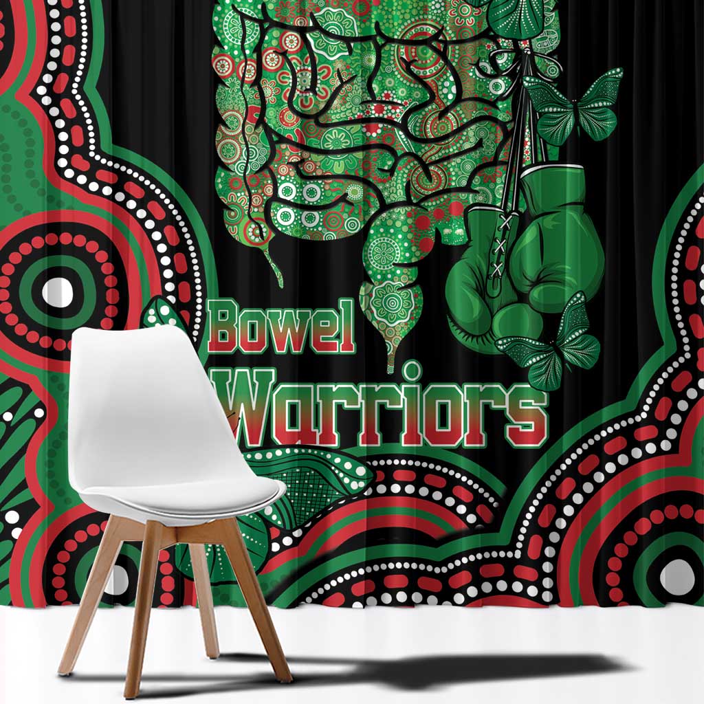 Australia Bowel Cancer Awareness Month Window Curtain Boxing Gloves Warriors Aboriginal Art