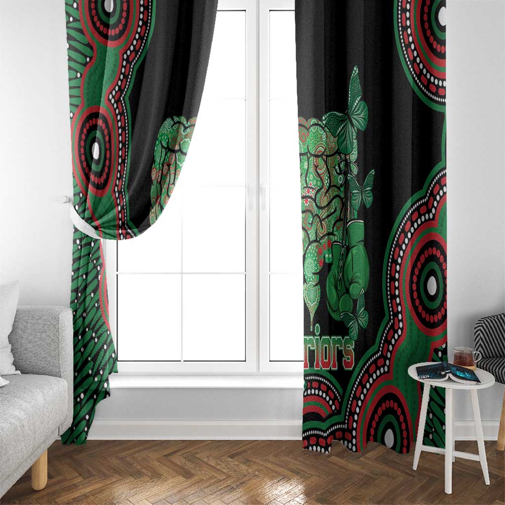 Australia Bowel Cancer Awareness Month Window Curtain Boxing Gloves Warriors Aboriginal Art