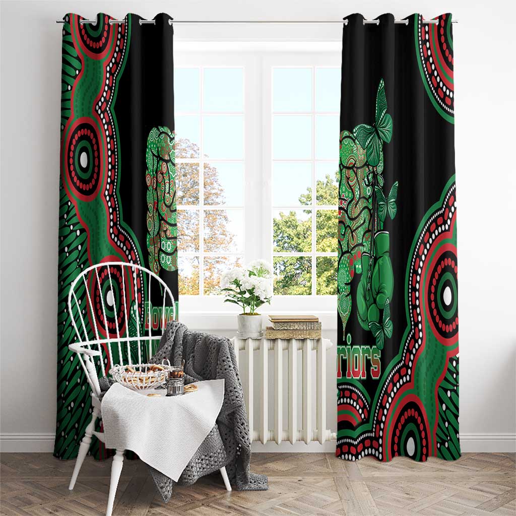 Australia Bowel Cancer Awareness Month Window Curtain Boxing Gloves Warriors Aboriginal Art