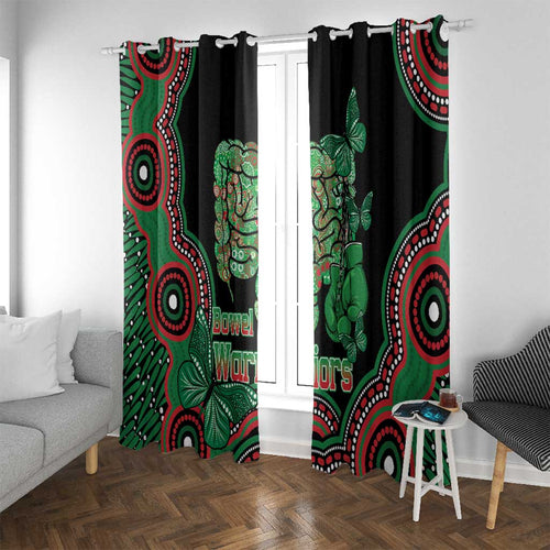 Australia Bowel Cancer Awareness Month Window Curtain Boxing Gloves Warriors Aboriginal Art