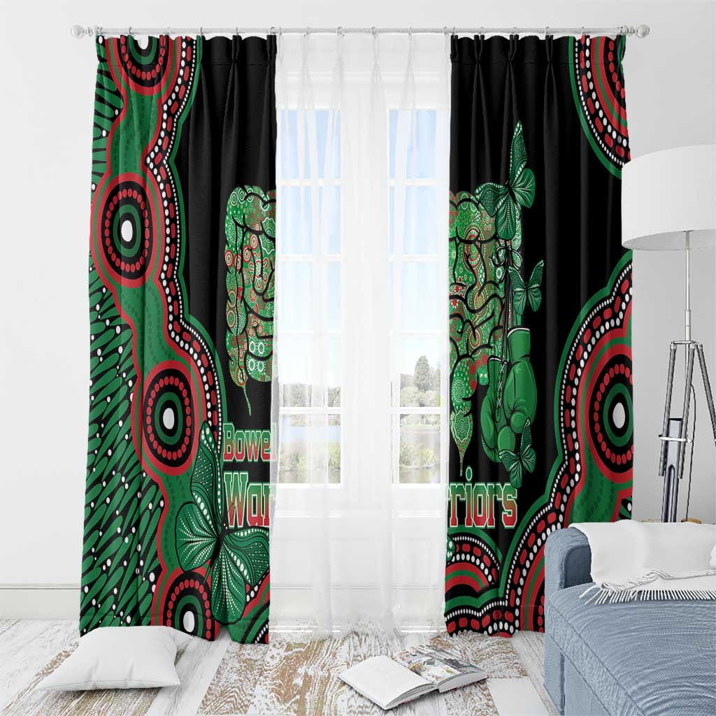 Australia Bowel Cancer Awareness Month Window Curtain Boxing Gloves Warriors Aboriginal Art