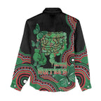 Australia Bowel Cancer Awareness Month Women Casual Shirt Boxing Gloves Warriors Aboriginal Art