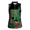 Australia Bowel Cancer Awareness Month Women Sleeveless Polo Shirt Boxing Gloves Warriors Aboriginal Art