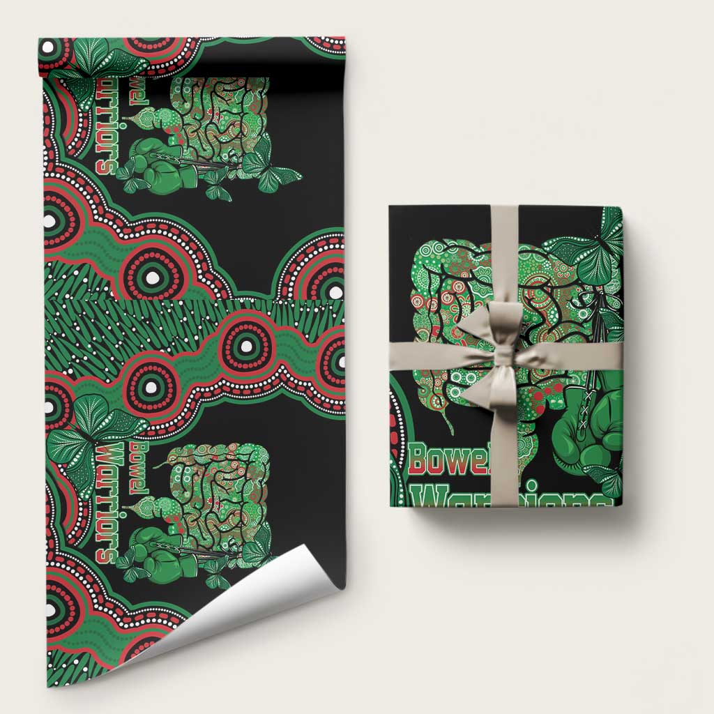 Australia Bowel Cancer Awareness Month Wrapping Paper Boxing Gloves Warriors Aboriginal Art - Aussie Hoodie