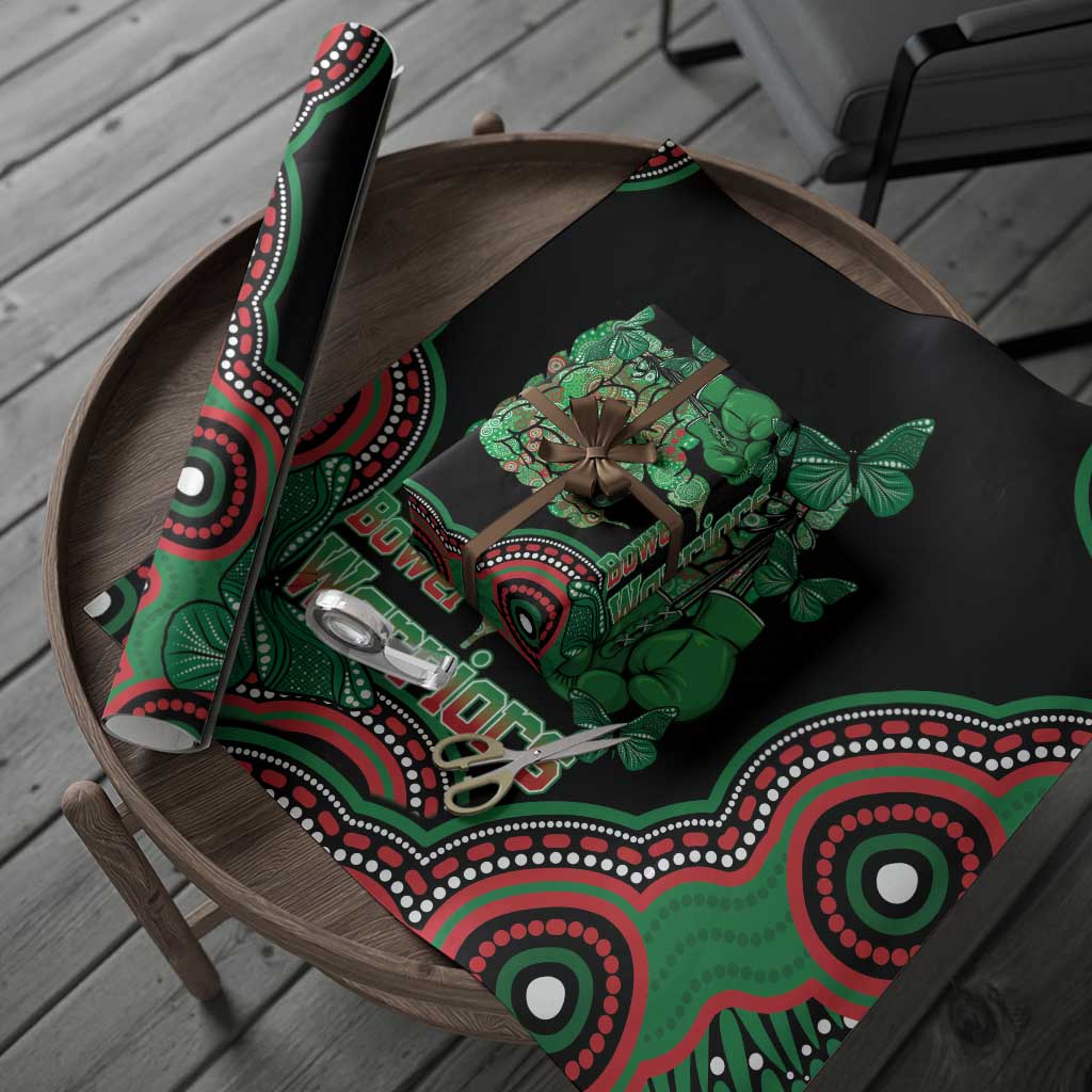 Australia Bowel Cancer Awareness Month Wrapping Paper Boxing Gloves Warriors Aboriginal Art - Aussie Hoodie