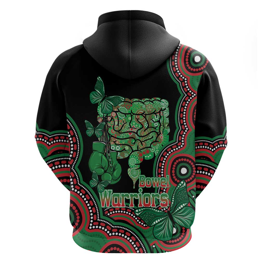 Australia Bowel Cancer Awareness Month Zip Hoodie Boxing Gloves Warriors Aboriginal Art