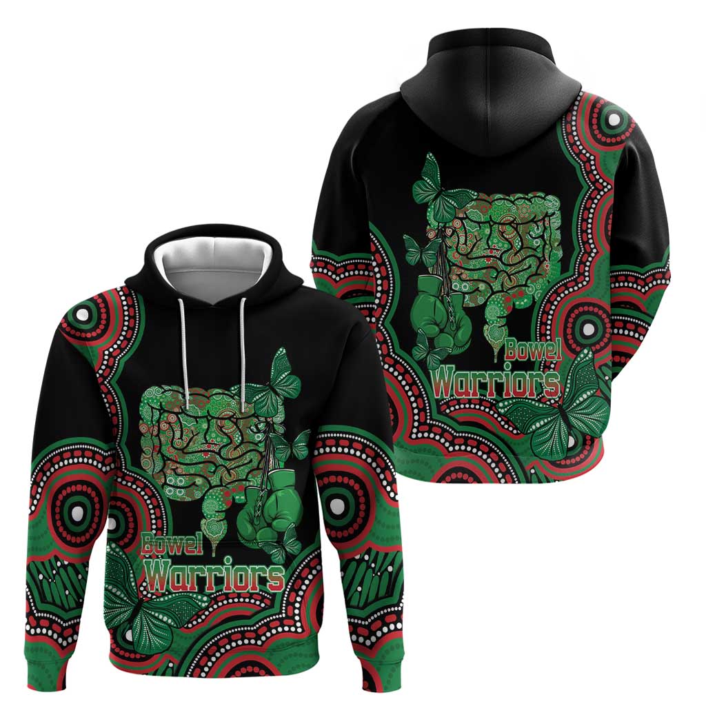 Australia Bowel Cancer Awareness Month Zip Hoodie Boxing Gloves Warriors Aboriginal Art